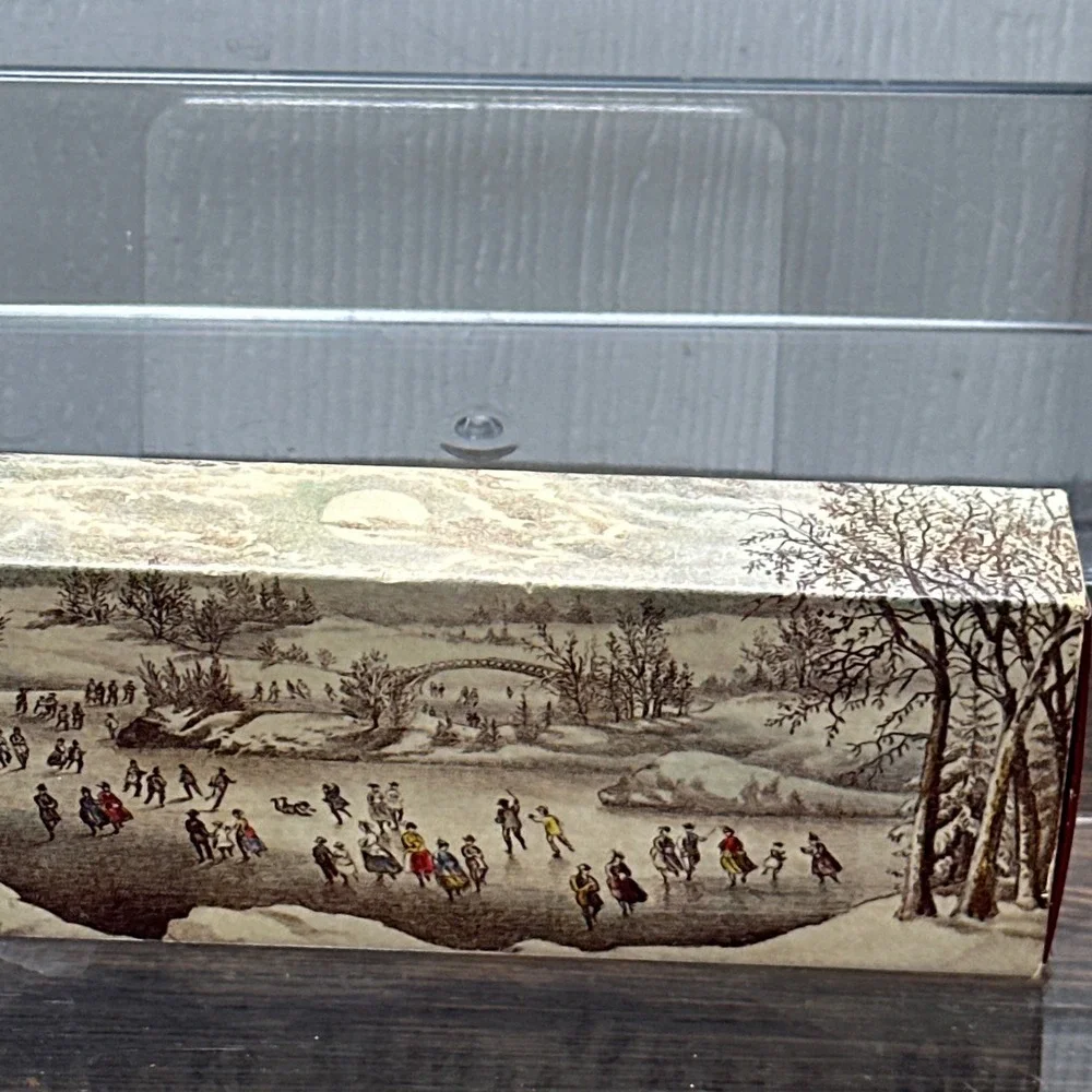 Vintage Avon 1876 Winterscapes Currier & Ives Fragranced Soap Set 2 Bars 6oz